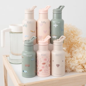 Trinkflasche Kinder, Trinkflasche personalisiert, Flasche Kinder personalisiert, Kindergarten, Schule