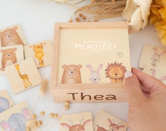 Memo Spiel, Montessori Spielzeug, Kids Gift, Kleinkind Geschenk, Kinder, Spielzeug personalisiert, Spielzeug für Kleinkind, Holzspielzeug