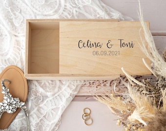 Holzkiste Hochzeit, Erinnerungskiste Hochzeit, Erinnerungsbox Hochzeit, Jahrestag Geschenk, Hochzeitsgeschenk personalisiert