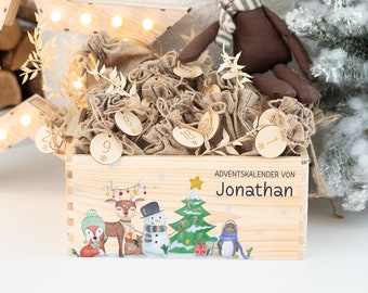 Advent box personalized, Advent box, Advent calendar, Advent box to fill, Advent calendar box