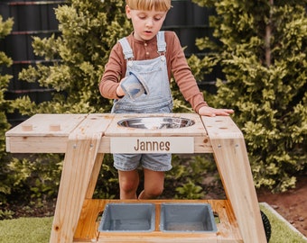 Matschküche Kinder Outdoor, Kinderküche, Spielküche, Kind 3 Jahre, Garten Küche, Matschküche personalisiert, Garten Küche