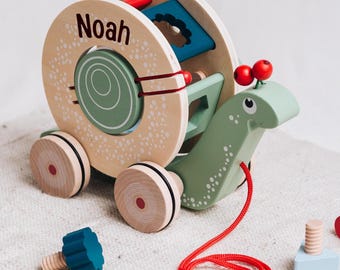 Pull-along toy, baby gifts, baby toys, toys for 1-year-olds, christening, Montessori toys, wooden toys, 1st birthday, birth gift