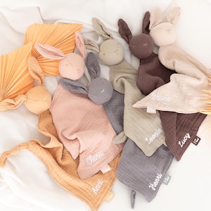 Security blanket, comfort blanket, baby lovey, baby gifts, bunny lovey, baby plush toy, birth gift, newborn gift