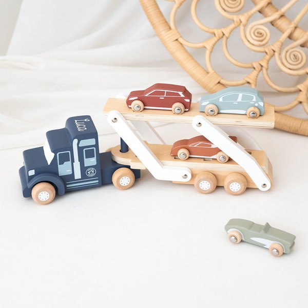 Car Wood, Tow Truck, Toy Boy Toddlers, Wooden Toy Baby Boy, Toy Car, Baby Gift Boy