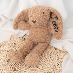 Kuscheltier Hase, Kuscheltier personalisiert, Babygeschenk Geburt, Personalisiertes Kuscheltier, Neugeborenen Geschenk, Geburtsgeschenk