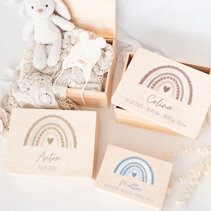 Erinnerungskiste, Erinnerungskiste Baby, Erinnerungsbox Mädchen, Erinnerungskiste Regenbogen, Erinnerungskiste Baby Regenbogen, Geburt