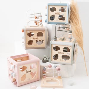 Motorikwürfel, Taufe, Taufgeschenk, Taufgeschenk Mädchen, Babygeschenk, Montessori Spielzeug, Baby Spielzeug, Baby 1 Jahr Geschenk