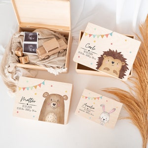 Erinnerungskiste Baby, Erinnerungskiste, Erinnerungsbox, Baby, Holzkiste Baby, Geburt, Baby Box, Wunderwunsch, Geburtskiste