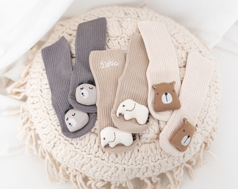 Baby Socken, Baumwollsocken Baby, Baby Socken Stopper, Babygeschenke, Baby Socken rutschfest, Bär Elefant Baby Socken, Babyparty