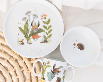 Kindergeschirr, Kindergeschirr personalisiert, Kindergeschirr Porzellan, Geschirr Kinder, Kinderteller, Geschirrset Baby