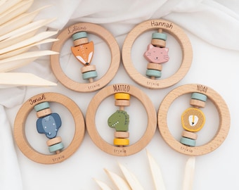 Birth gift, baby gifts, baby toys, baby rattle, Trixie rattle, personalized baby gifts, personalized rattle
