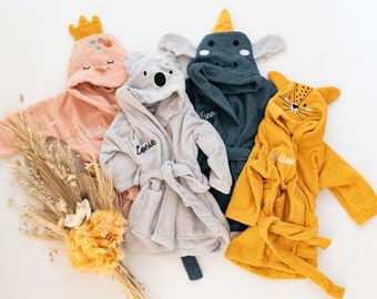 Bathrobe children, bathrobe baby, bathrobe toddler, baby bathrobe animal, baby gifts, bathrobe leopard, koala