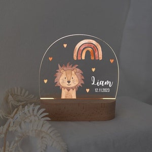 Nachtlicht personalisiert, Nachtlicht Baby, Babygeschenk Geburt, Baby Nachtlicht, Geschenk Baby, Geschenk Geburt Junge imagen 1