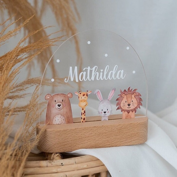 Nachtlicht personalisiert, Nachtlicht, Babygeschenke, Geschenk Geburt, Kinderlampe, Geburtsgeschenk, Wunderwunsch, Lampe personalisiert