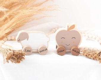 Holzspielzeug Baby, Babygeschenk Geburt, Baby Geschenk personalisiert, Baby Spielzeug Holz, Baby Spielzeug ab 1 Jahr