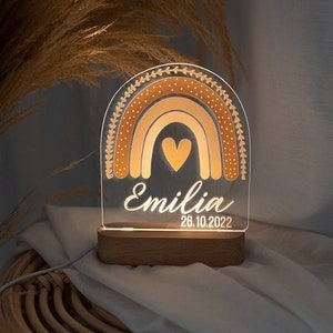 Geschenk Geburt Mädchen, Nachtlicht Kinder, Nachtlicht personalisiert, Nachtlicht Baby, Babygeschenk Geburt, Lampe Kinderzimmer Bild 2