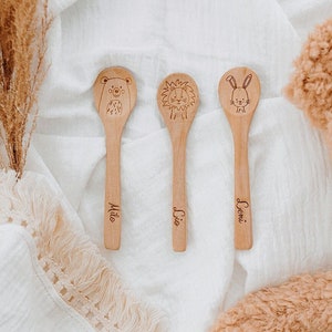 Kinderbesteck Holz, Baby Geschenk, Besteck Kinder, Babylöffel, Holz Besteck Kinder, Geburtsgeschenk, Holzlöffel Baby