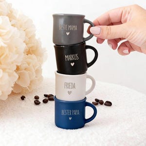 Espressotasse personalisiert, Espressotasse Keramik, Tasse personalisiert, Geschenk Papa Mama, birthday gift, Vatertag Geschenk