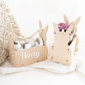 Ostern Kinder, Osterkörbchen personalisiert, Osterkorb, Osterhase Korb, Ostern Anhänger Holz, Osterkorb Geschwister, Osternest