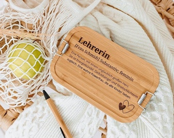 Abschiedsgeschenk Lehrerin, Brotdose Lehrerin, Danke Lehrer Geschenk, Lehrerin Geschenk, Grundschule Abschied, Lehrerin