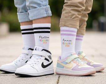 Chaussettes d'écolier, tenue de rentrée, garniture pour cornet de glace, chaussettes d'écolier pour garçons, premier jour d'école, rentrée des classes pour filles, chaussettes d'écolier