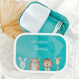 Mepal Brotdose, Brotdose personalisiert, Brotdose Kinder, Bento Box, Kindergeschenke, Baby Brotdose, Geschenke für Kinder Türkis