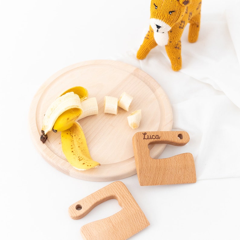 Montessori Messer, Kindermesser, Kindermesser Holz, Montessori, Kinder Geschenke, Erster Geburtstag, Taufe, Kinderbesteck Bild 5