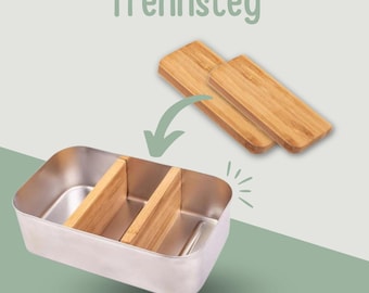 Trennsteg für Brotdose, Abtrennung Lunchdose, Trennwand Bambus Brotdose, Trennwand Brotdose, Trennsteg Brotbox classic