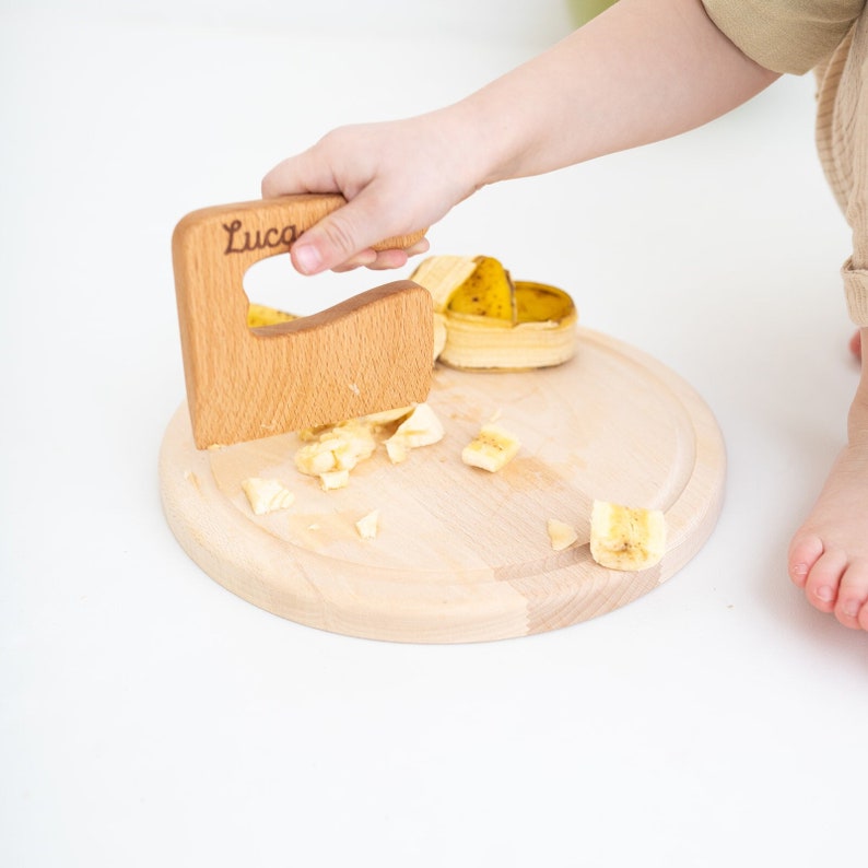 Montessori Messer, Kindermesser, Kindermesser Holz, Montessori, Kinder Geschenke, Erster Geburtstag, Taufe, Kinderbesteck Bild 1