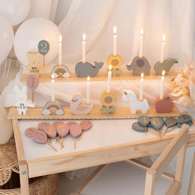 Geburtstagsdekoration Zahlen, Geburtstagsparty Tischdeko, 1. Geburtstag, Geburtstagszug mit Kerzen, Erster Geburtstag, Kindergeburtstag image 1