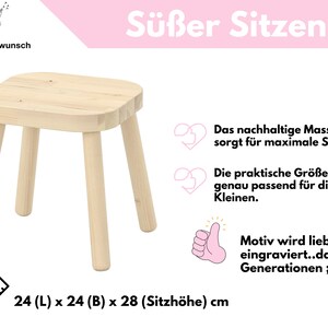 Children's chair, children's stool, children's stool, children's wooden stool, children's furniture, children's room, children's step stool image 5