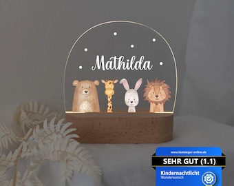 Nachtlicht personalisiert, Nachtlicht, Babygeschenke, Geschenk Geburt, Kinderlampe, Geburtsgeschenk, Wunderwunsch, Lampe personalisiert