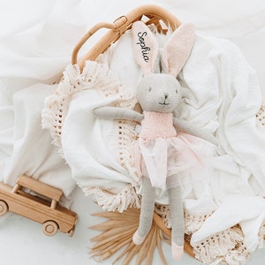 Hase, Kuscheltier personalisiert, Babygeschenke, Geschenk Geburt, Kids and Baby, Kuscheltier Hase, Geburt, Taufe Bild 2