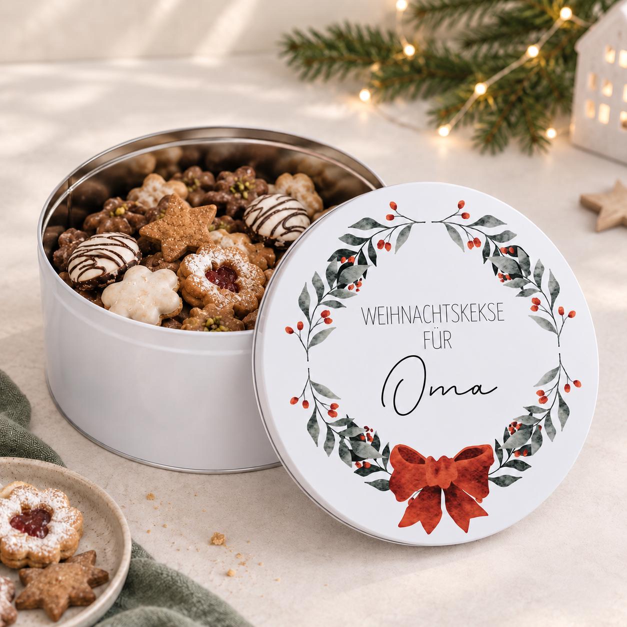 Keksdose personalisiert, Keksdose Weihnachten, Plätzchendose Weihnachten, Weihnachtsgeschenk Oma, Weihnachten Mama