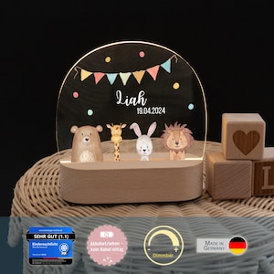 Personalized Baby Night Light, Custom Name LED Lamp for Kids Room, Baby Gift, Baptism Gift, Nursery Decor, Birth Present