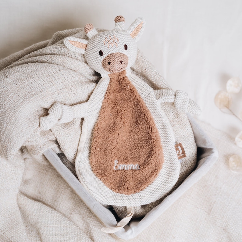 Comforter, comforter personalized, baby gifts, birth, baby, comforter personalized, cuddly toy personalized Giraffe