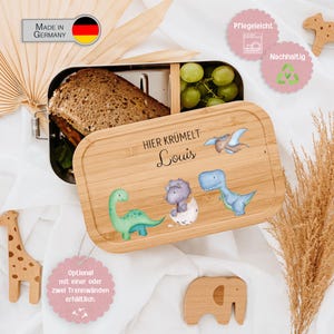 Dino Brotdose, Brotdose Dino, Schulanfang Junge, Brotdose personalisiert, Brotdose Kinder personalisiert, Einschulung Junge