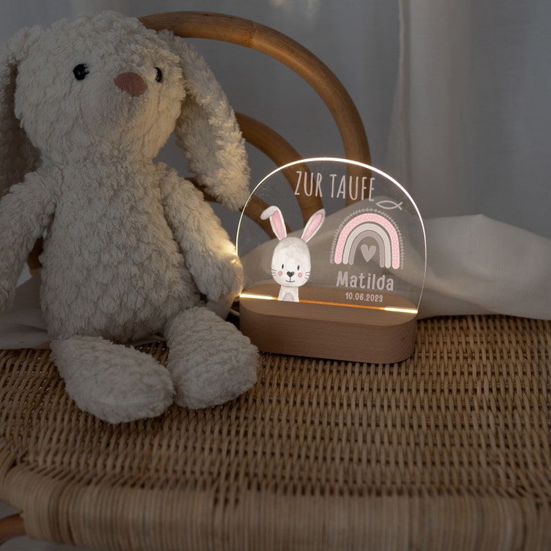 Baptism, baptism gift, baptism gift, baptism gift girl, baptism gift boy, night light baptism, personalized baptism Hase