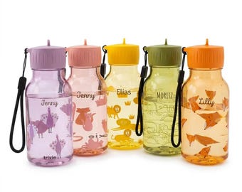 Personalized children's drinking bottle, personalized drinking bottle, Trixie drinking bottle, children's drinking bottle, Trixie, Kids and Baby