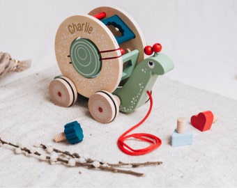 Pull-along toy, baby gifts, baby toys, toys 1 year, baptism, Montessori toys, wooden toys, 1st birthday, Easter