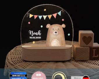 Nachtlicht personalisiert, Nachtlicht Baby, Babygeschenk Geburt, Neugeborenen Geschenk, Geschenk Baby, Geschenk Geburt Junge