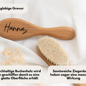 Babyhaarbürste, Haarbürste Baby, Baby Kamm, Haarbürste personalisiert, Kinder Haarbürste, Babygeschenk Mädchen, Kinderbürste Bild 4