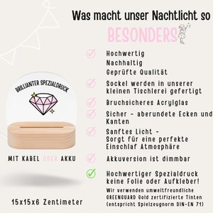 Taufe, Taufgeschenk, Geschenk Taufe, Taufgeschenk Mädchen, Taufgeschenk Junge, Nachtlicht Taufe, Taufe personalisiert Bild 9