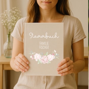 Gepersonaliseerd familieboek A4, familieboek, familieregister, huwelijkscadeau, gemeentehuis, huwelijkspapieren, geboorteakte