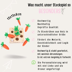 Montessori, Motorikspielzeug, Babygeschenke, 1. Geburtstag, Holzspielzeug, Sortierspiel, Holzpuzzle, Babyspielzeug zdjęcie 8