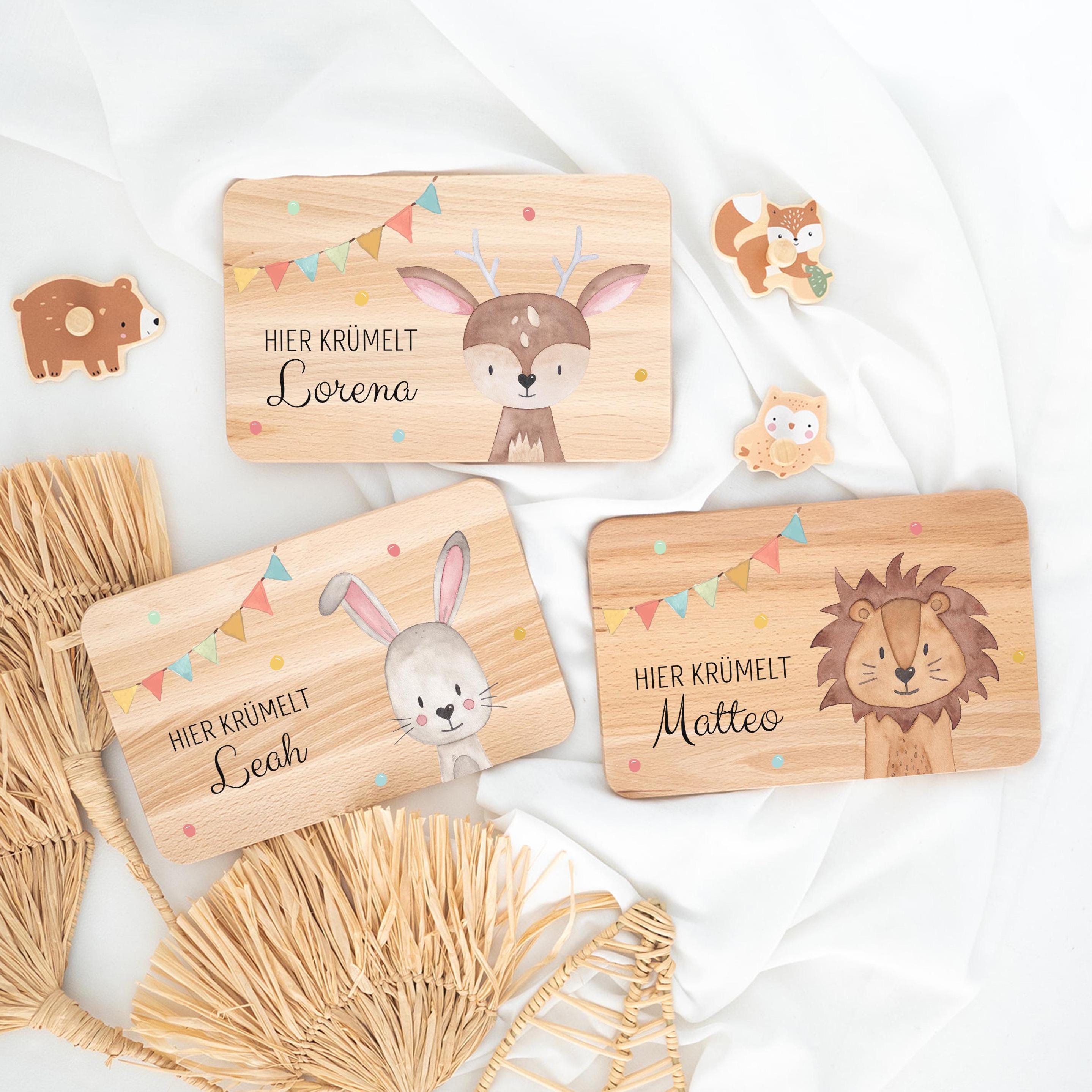 Frühstücksbrett personalisiert, Brettchen personalisiert, Wunderwunsch, Babygeschenk, Taufe, 1. Geburtstag Geschenk, personalised baby gifts