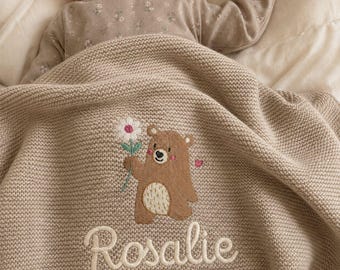 Babydecke personalisiert, Babydecke mit Namen, Baby Kuscheldecke personalisiert, Decke Baby, Geburtsgeschenk, Babygeschenk, baby blanket