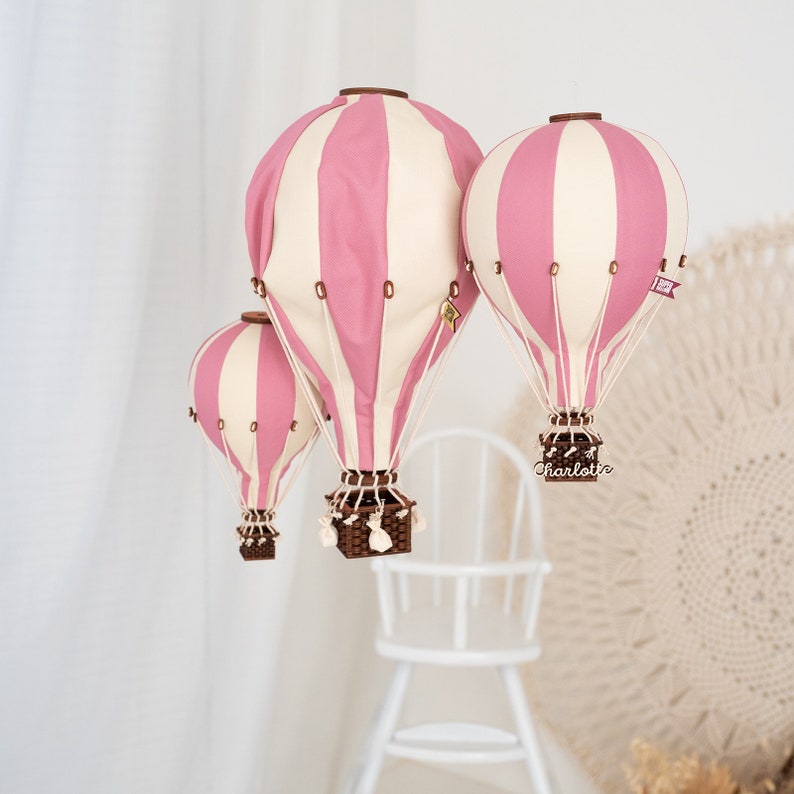 Luchtballon, kinderkamerdecoratie, luchtballon kinderkamer, babykamerdecoratie, wanddecoratie kinderkamer, babydecoratie afbeelding 4