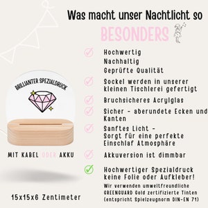 Geburt Geschenk Mädchen, Taufgeschenk Mädchen, Nachtlicht Baby, Babygeschenke, Nachtlicht Mädchen, Taufe Mädchen immagine 6