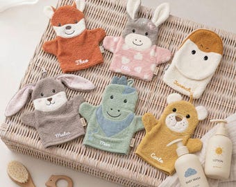 Waschlappen Baby, Waschlappen personalisiert, Waschlappen, Baby Waschlappen, Waschhandschuh, Waschlappen Kind